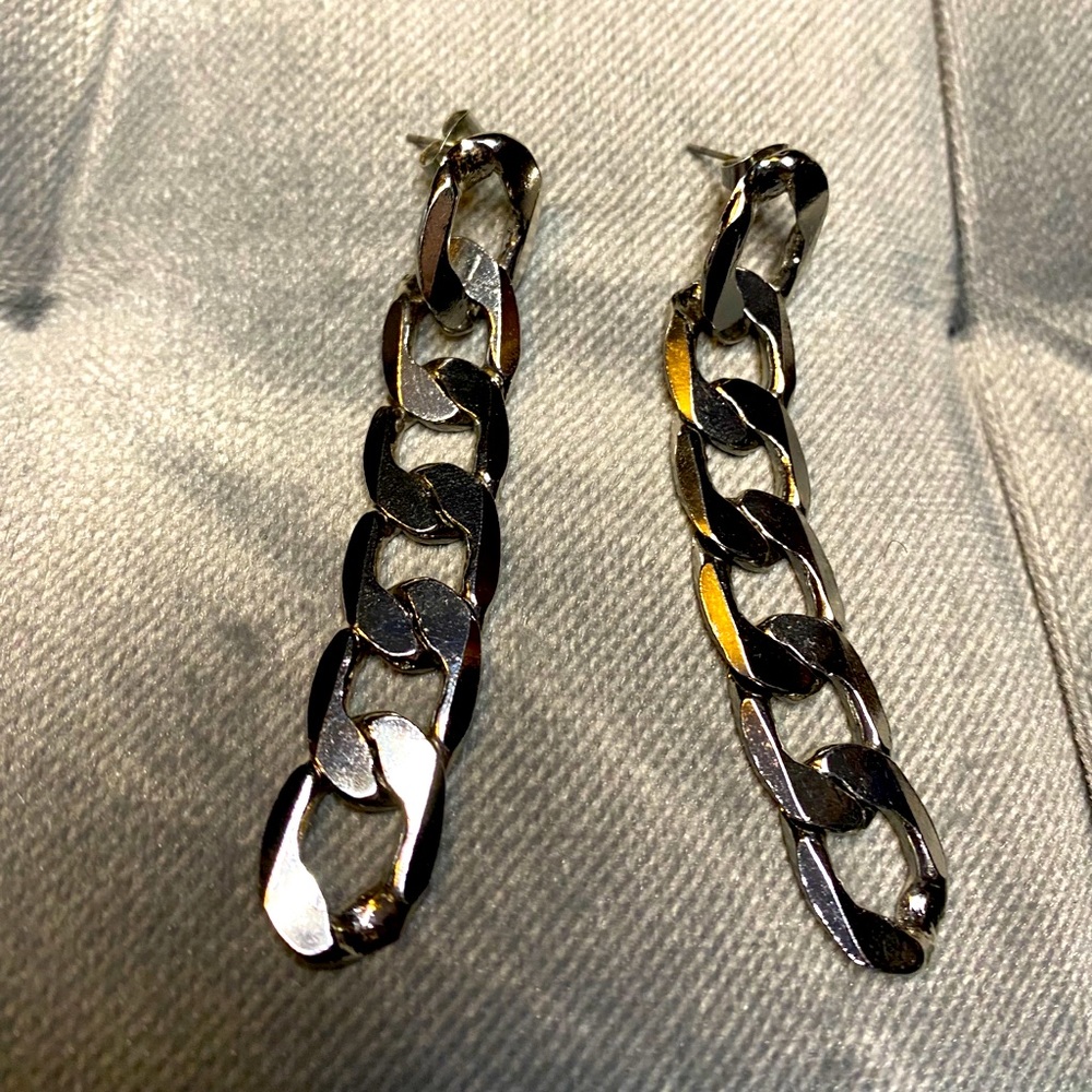 Chain statement earrings